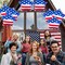 10 Pieces 18 Inches American Flag Star Foil Balloons, Patriotic Red, White, and Blue Mylar Balloons